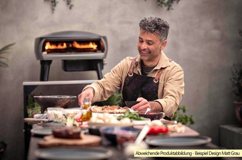 Witt Pizzaofen Gas Etna Rotante matt creme - mit rotierendem Pizzastein