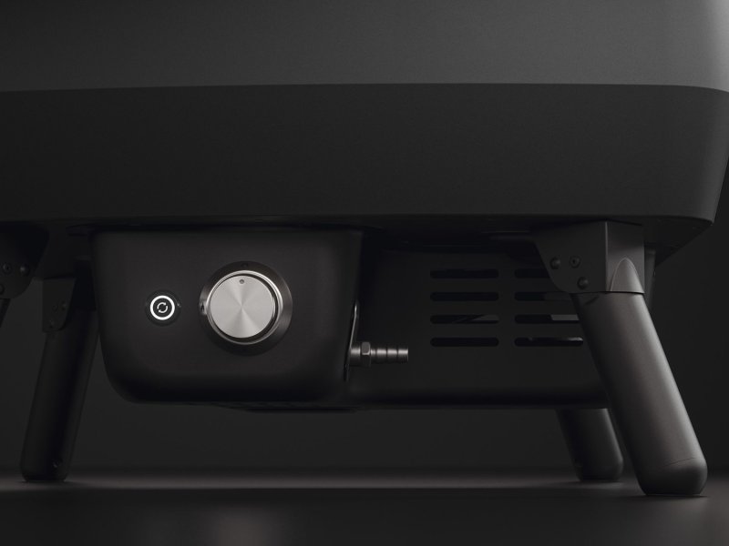 Witt Pizzaofen Piccolo Rotante 13" - matt schwarz - Pizzateigschaber, Pizzaschneiderad & Pizzaschieber Größe 12"