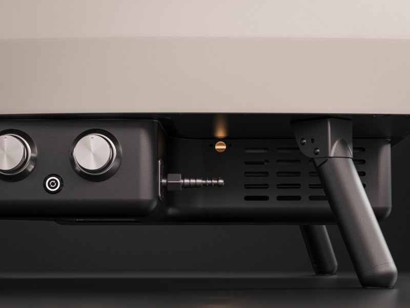 Witt Pizzaofen Gas Etna Rotante matt creme - mit rotierendem Pizzastein