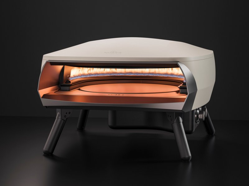 Witt Pizzaofen Gas Etna Rotante matt creme - mit rotierendem Pizzastein