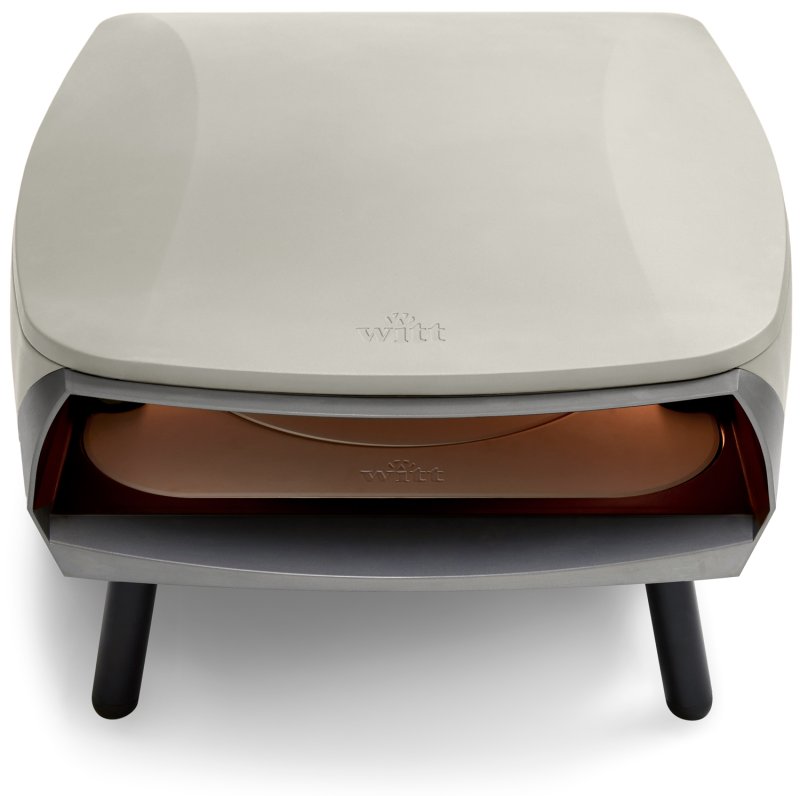 Witt Pizzaofen Gas Etna Rotante matt creme - mit rotierendem Pizzastein