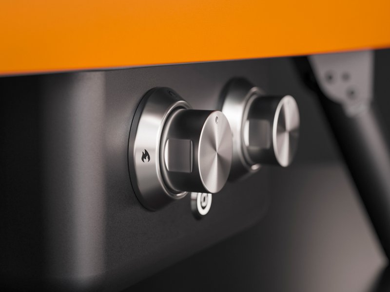 Witt Pizzaofen Gas Etna Rotante matt orange - mit rotierendem Pizzastein