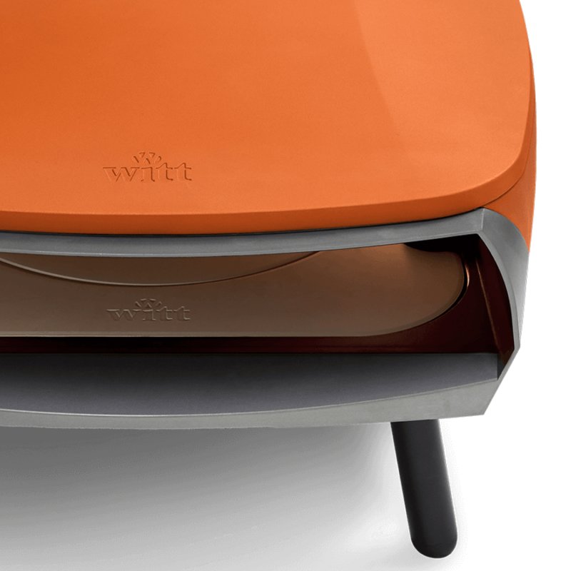 Witt Pizzaofen Gas Etna Rotante matt orange - mit rotierendem Pizzastein