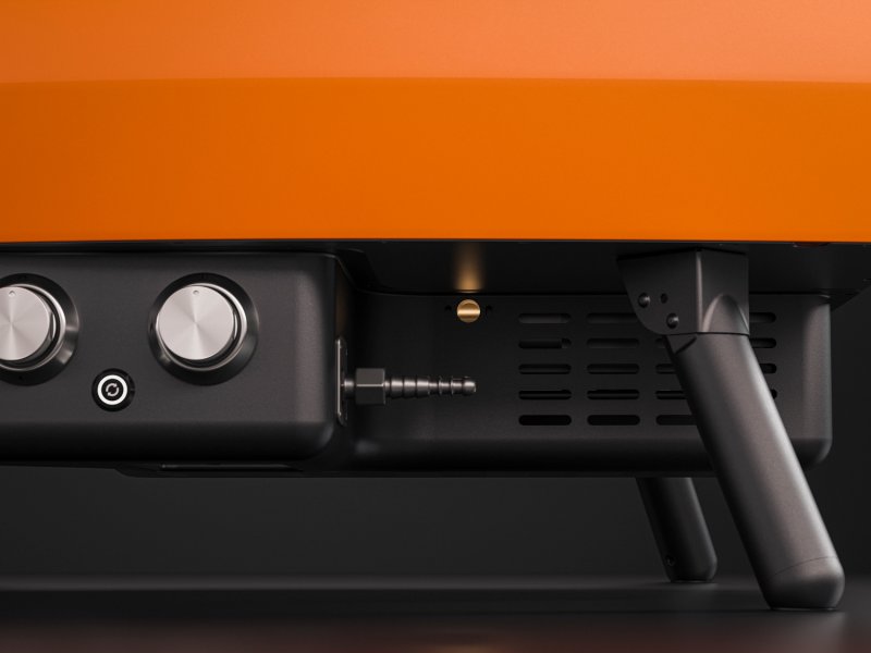 Witt Pizzaofen Gas Etna Rotante matt orange - mit rotierendem Pizzastein