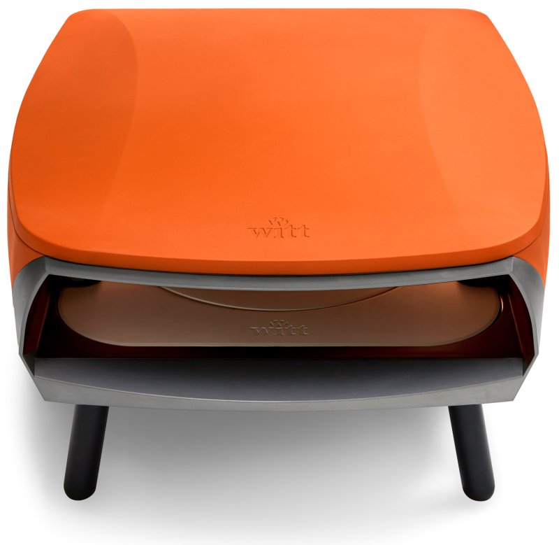 Witt Pizzaofen Gas Etna Rotante matt orange - mit rotierendem Pizzastein