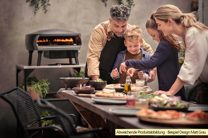 Witt Pizzaofen Gas Etna Rotante matt creme - mit rotierendem Pizzastein