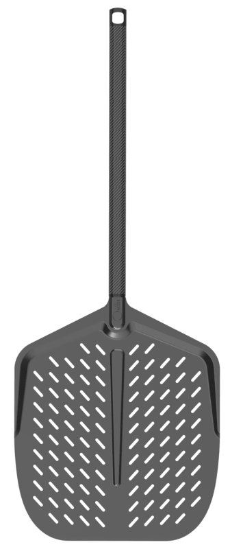 Witt Pizzaschieber Aluminium mit langem, abnehmbarem Carbongriff / 36 cm - BLACK EDITION