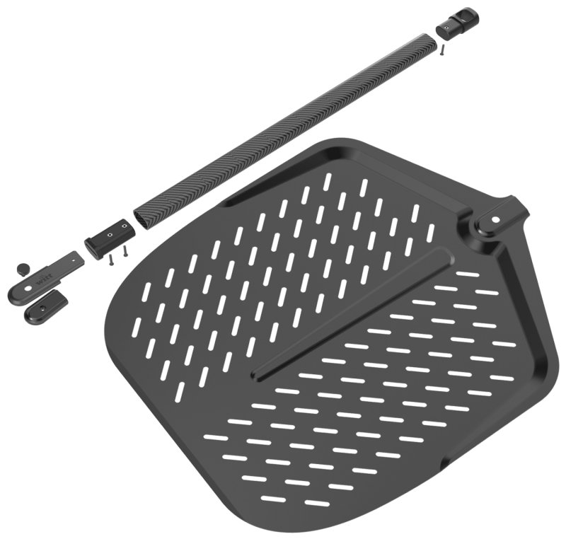Witt Pizzaschieber Aluminium mit langem, abnehmbarem Carbongriff / 36 cm - BLACK EDITION