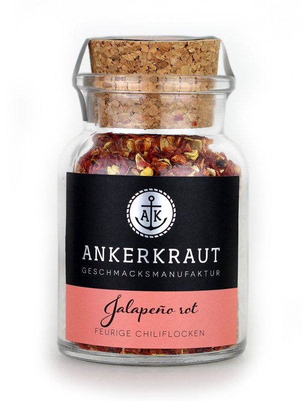 Ankerkraut Jalapeño rot, geschrotet, 55 g Glas