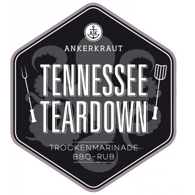 Ankerkraut Tennessee Teardown, BBQ-Rub, 200 g Streuer