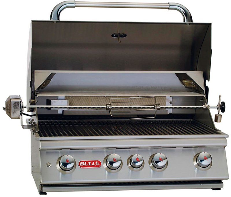 BULL Angus Gasgrill - Einbaugrill mit Backburner und Rotisserie