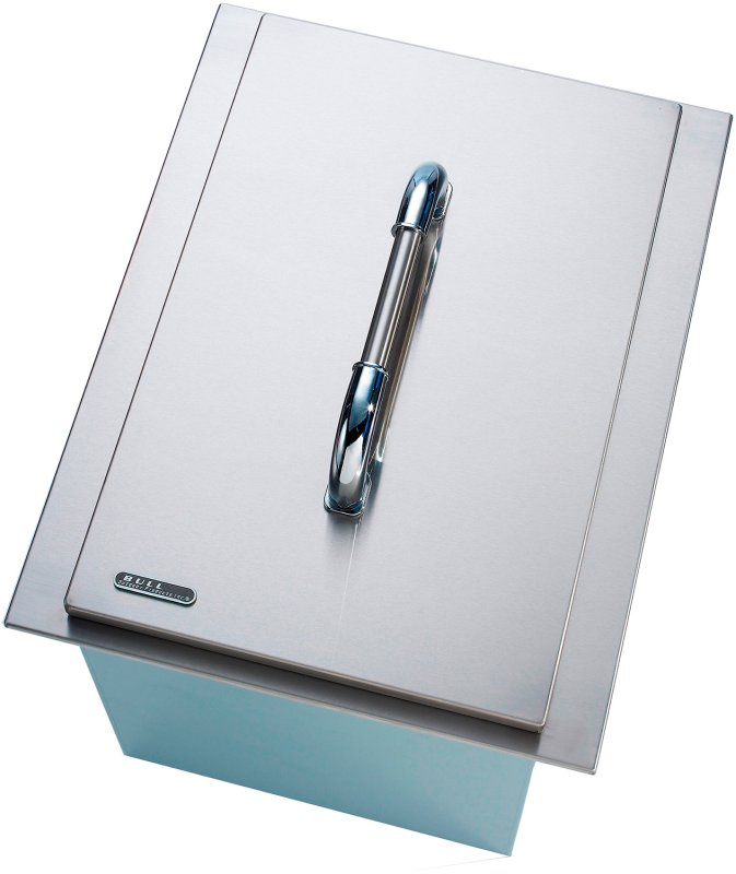 BULL Einbau Kühlbox aus Edelstahl mit Abdeckung und Abfluss