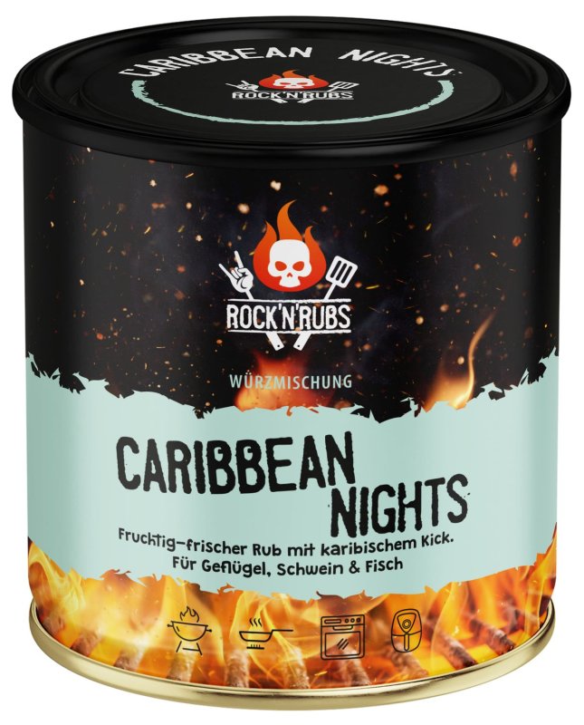 Rock'n Rubs - Caribbean Nights BBQ Rub - 170 g Dose