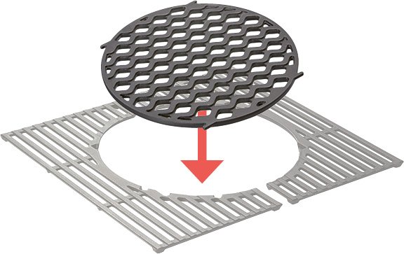 Enders Switch Grid Einsatz: Sear Grate Gusseisenrost