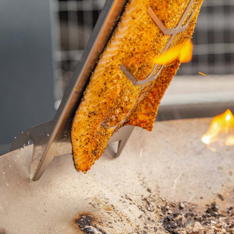 Fennek Flammlachshalterung aus Edelstahl mit Zubehör