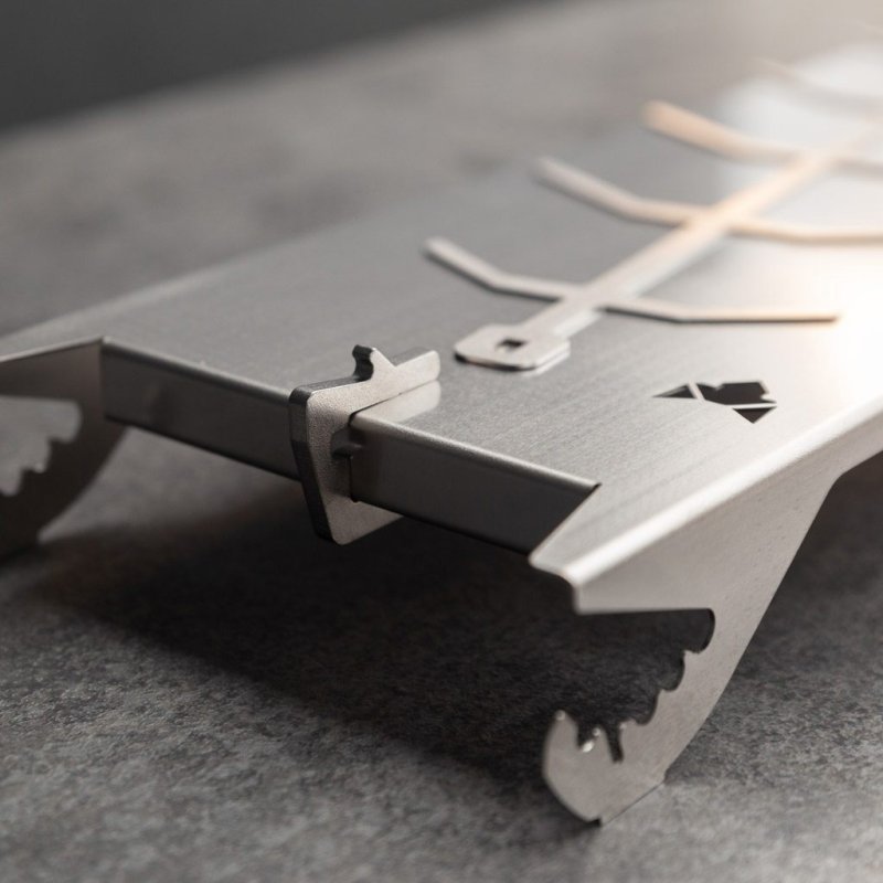 Fennek Flammlachshalterung aus Edelstahl mit Zubehör