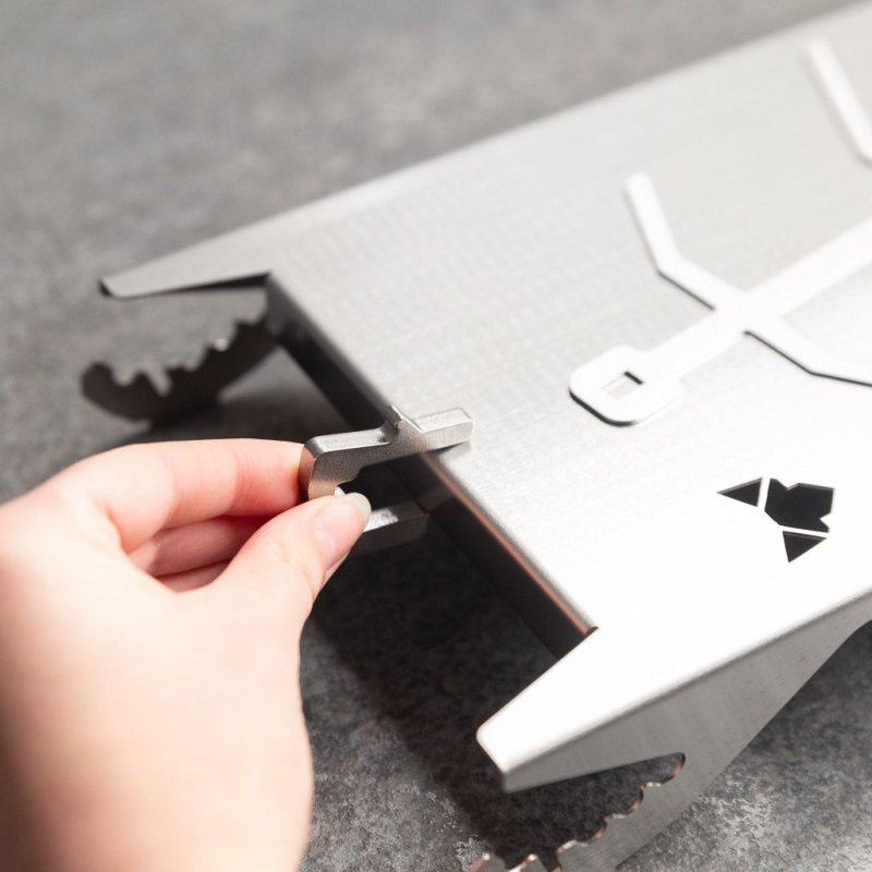 Fennek Flammlachshalterung aus Edelstahl mit Zubehör