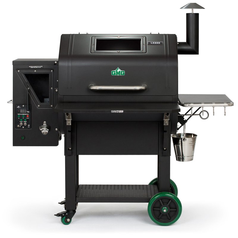 GMG Pelletgrill Ledge Prime schwarz WiFi, mit klappbarer Frontablage