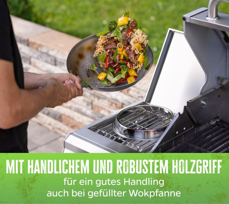 Grillfürst Edelstahl Wok Ø 30 cm