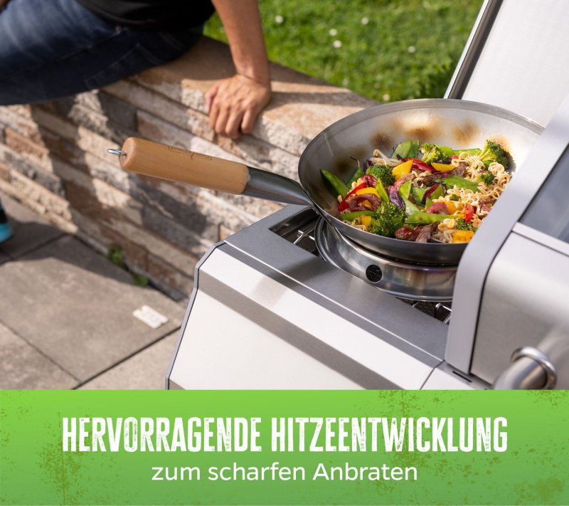 Grillfürst Edelstahl Wok Ø 30 cm