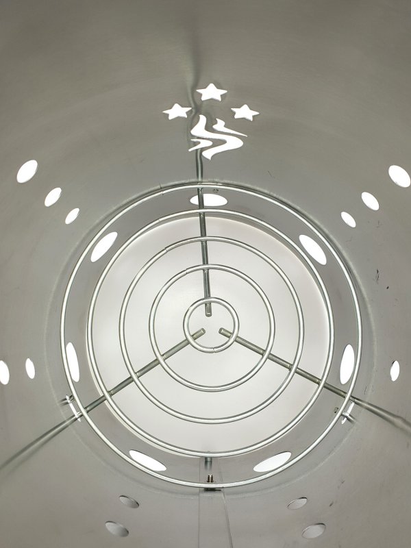 Grillfürst Anzündkamin Premium Edelstahl, Durchmesser 19 cm, Höhe 30,5 cm, mit Sicherheitsgriff