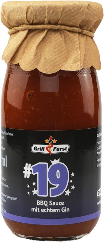 Grillfürst BBQ Sauce No. #19, die BBQ Sauce mit Gin