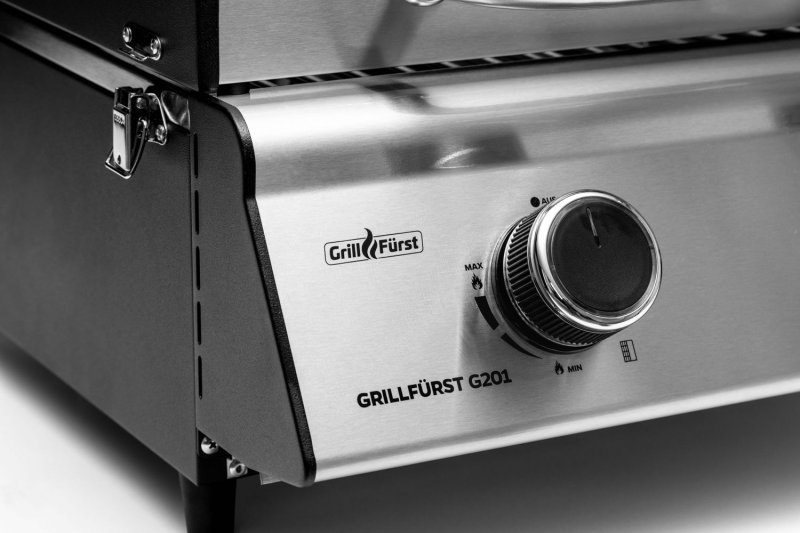 Grillfürst G201E 2-Brenner Gasgrill portabel v2 - Campinggrill / Balkongrill 50mbar