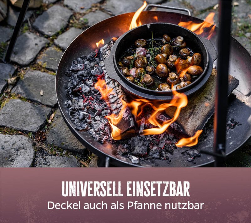 Grillfürst Dutch Oven Set BBQ Edition DO2 - X-DEAL inkl. Tragetasche, Gusseisen Pflege und Deckelheber