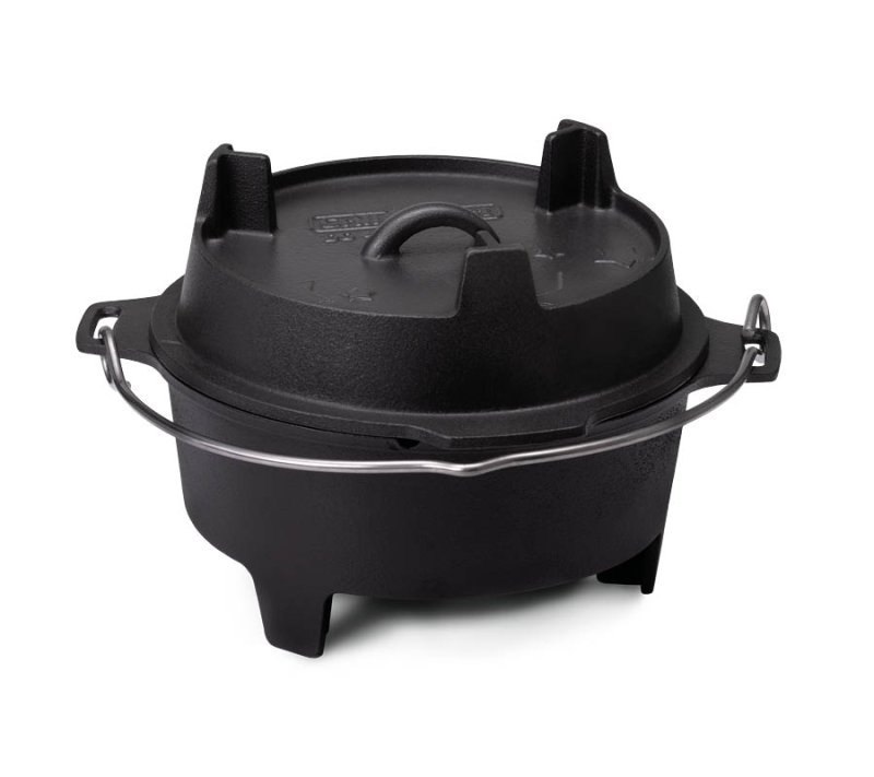 Grillfürst Dutch Oven Set BBQ Edition DO12 - X-DEAL inkl. Tragetasche, Gusseisen Pflege und Deckelheber