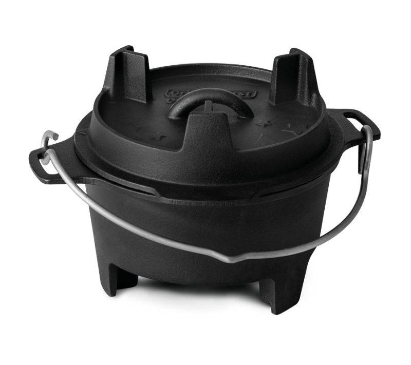 Grillfürst Dutch Oven Set BBQ Edition DO2 - X-DEAL inkl. Tragetasche, Gusseisen Pflege und Deckelheber