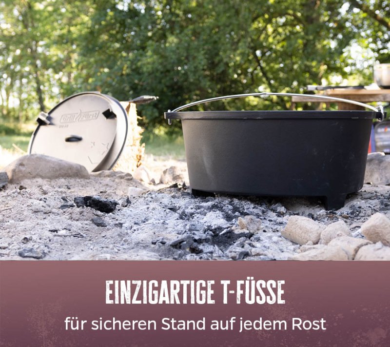 Grillfürst Dutch Oven BBQ Edition DO28 - inkl. Dutch Oven Fibel/Fibel XXL/Fibel XXL 2 und Winterrezepte