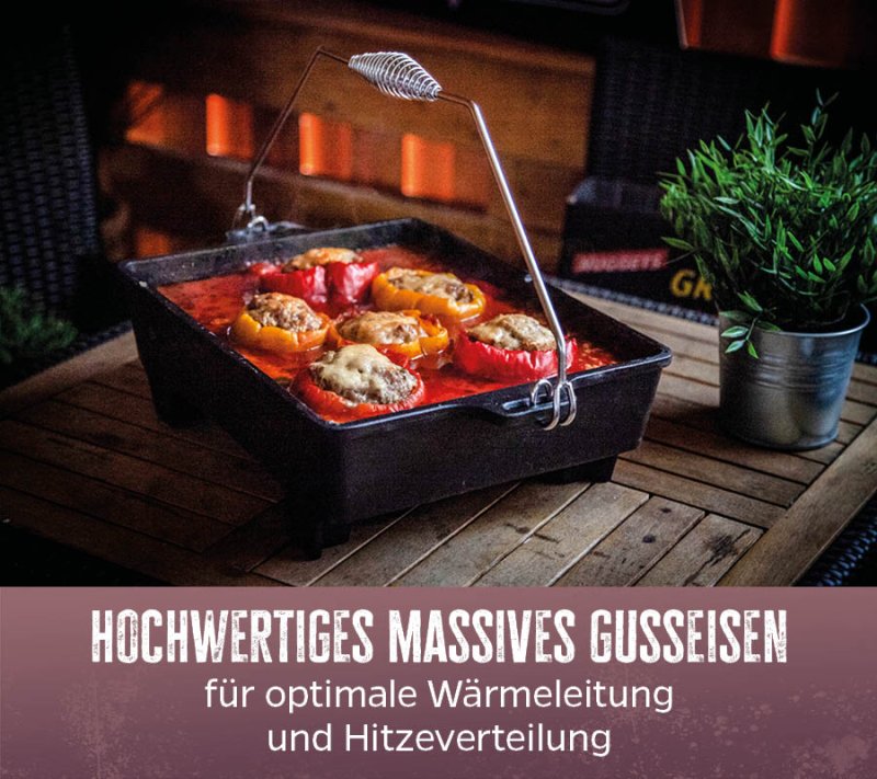 Grillfürst Dutch Oven Kastenform BK6 aus Gusseisen