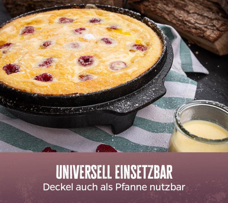 Grillfürst Dutch Oven Set BBQ Edition DO12 - X-DEAL inkl. Tragetasche, Gusseisen Pflege und Deckelheber