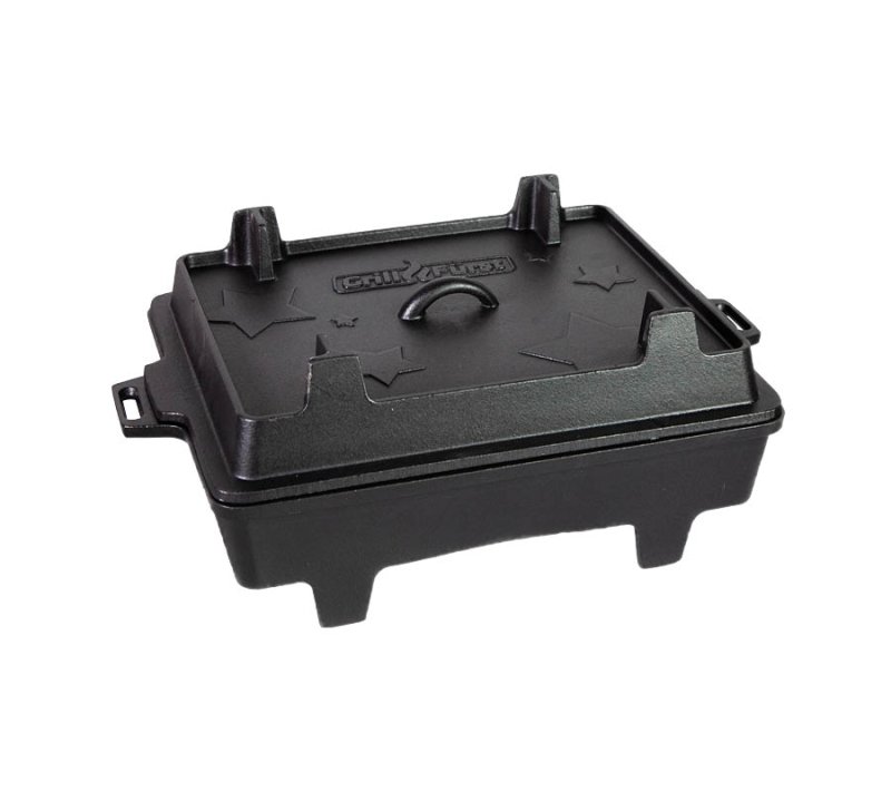 Grillfürst Dutch Oven Set BBQ Kastenform BK6 aus Gusseisen - X-DEAL inkl. Tragetasche, Gusseisen Pflege und Deckelheber