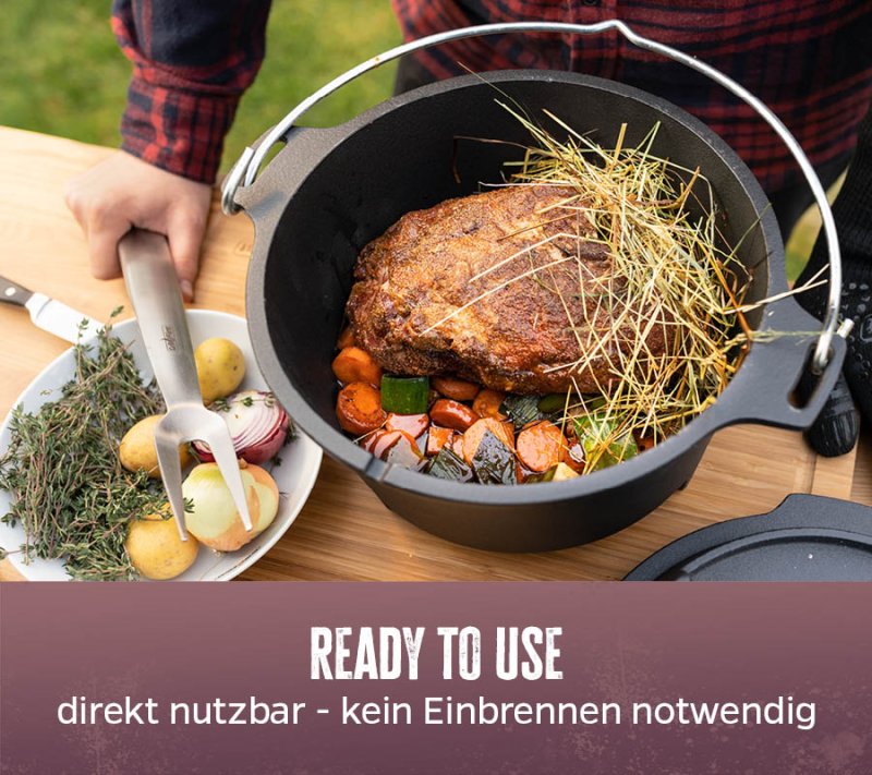 Grillfürst Dutch Oven ohne Füsse DO9