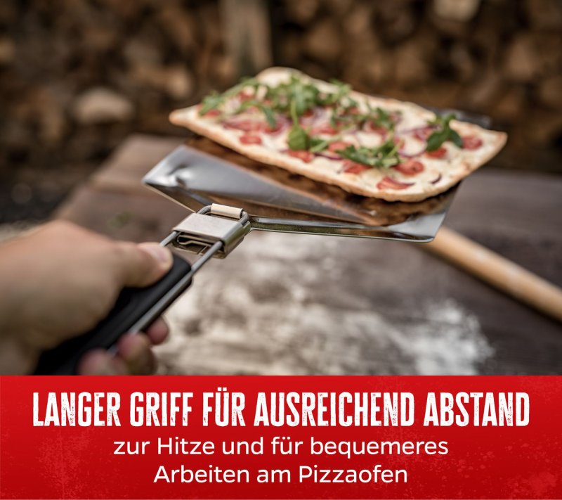 Grillfürst Pizzaheber / Pizzaschieber Edelstahl klappbar