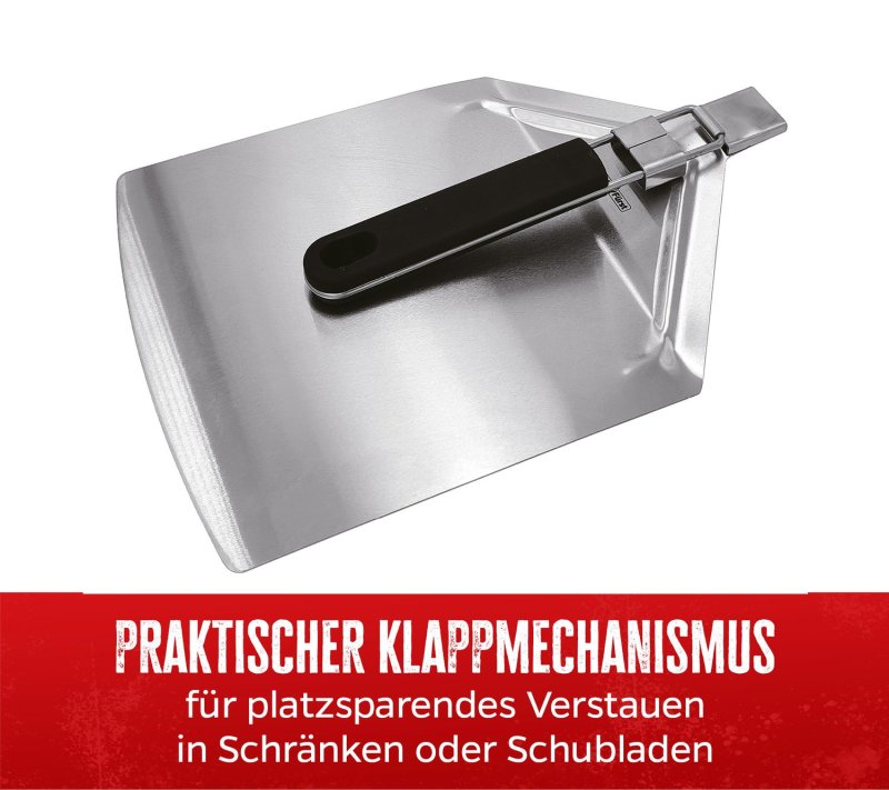 Grillfürst Pizzaheber / Pizzaschieber Edelstahl klappbar