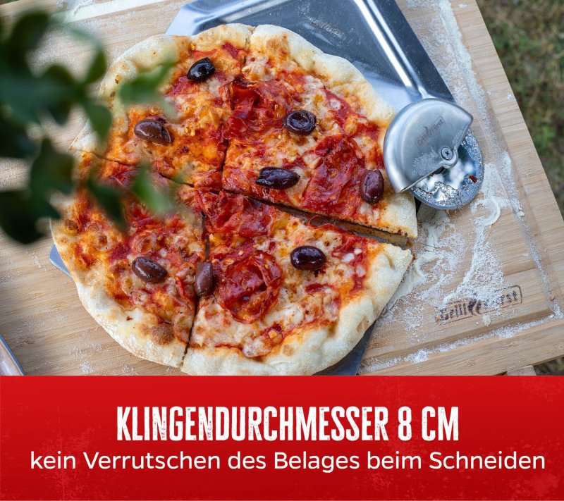 Grillfürst Pizzaschneider / Pizzarad Edelstahl Ø 8 cm