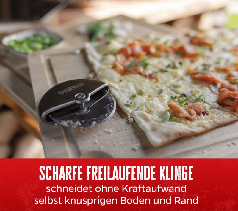 Grillfürst Pizzaschneider / Pizzarad Edelstahl Ø 8 cm