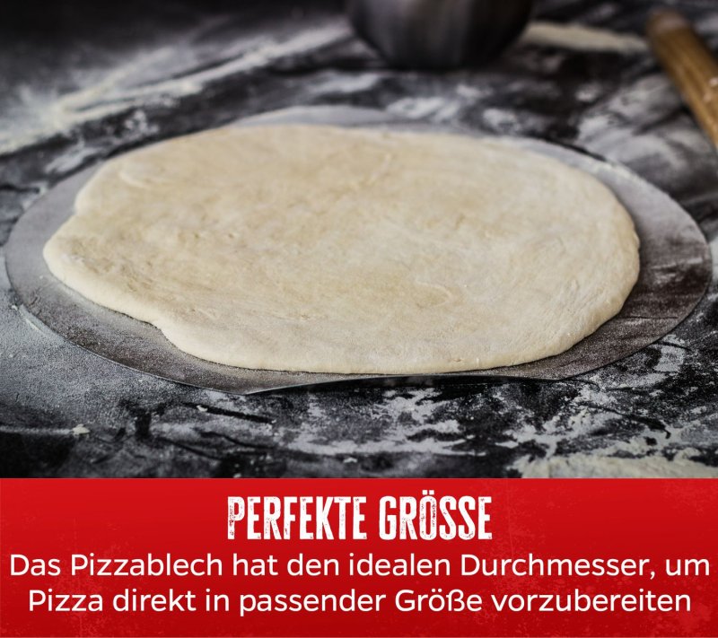 Grillfürst Pizzastein 33 cm mit Pizzablech