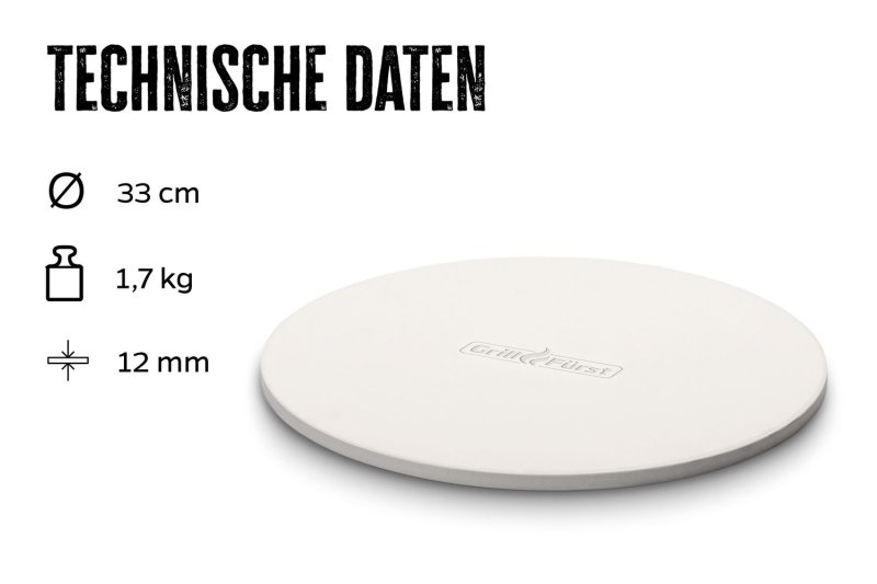 Ab 1.000,00€ Warenkorb kostenfrei dazu: Grillfürst Pizzastein Ø 33 cm