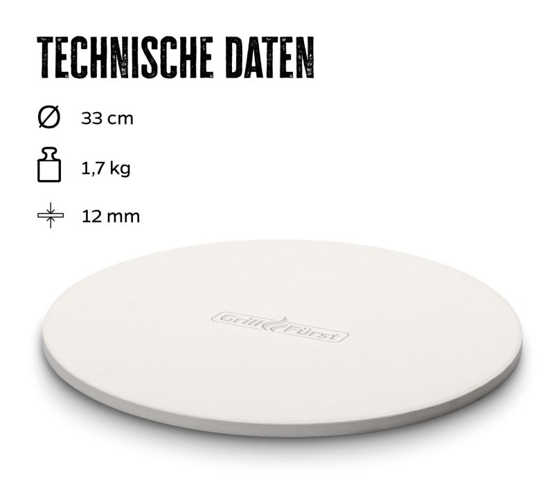 Grillfürst Pizzastein Ø 33 cm - Retoure