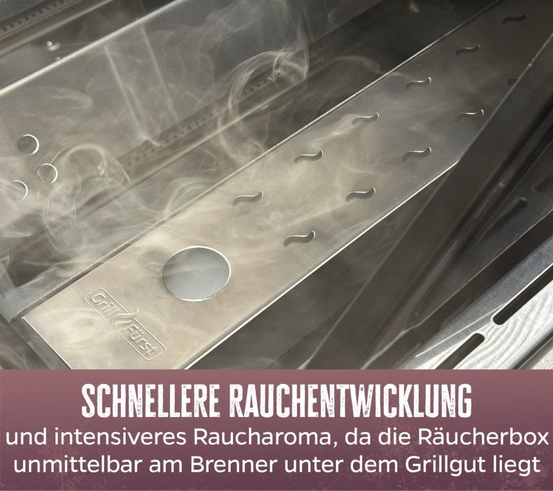 Grillfürst Räucherbox aus Edelstahl für Grillfürst Gasgrills ab G210