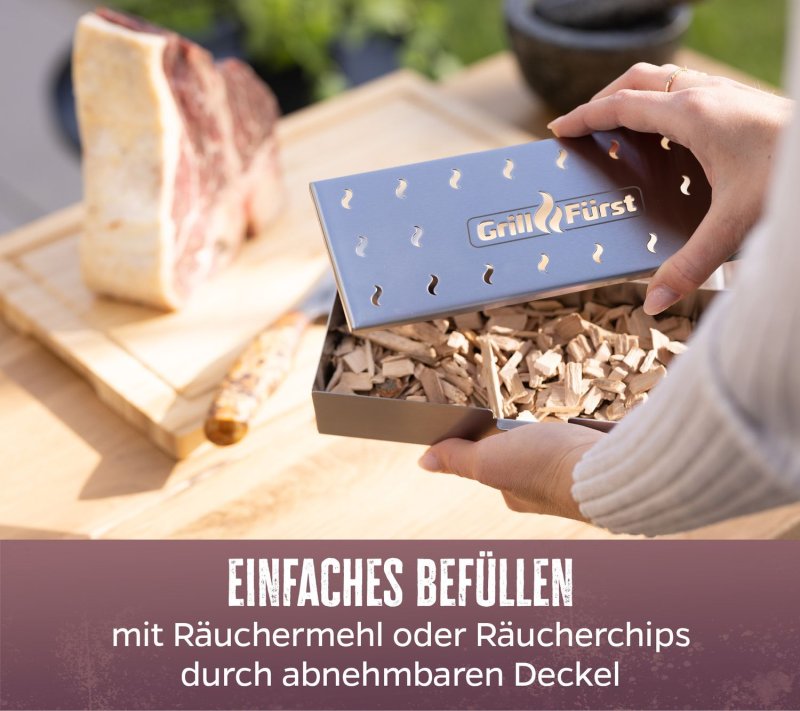 Grillfürst Räucherbox: Edelstahl Smokerbox für tolles Aroma