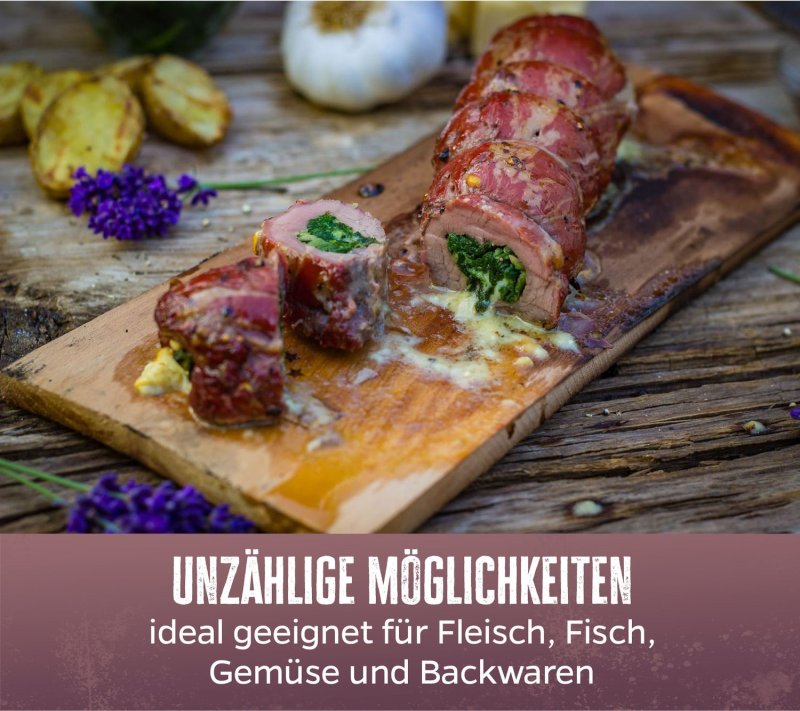 Grillfürst Räucherbretter Erle 29 x 13 x 1cm 4er Set