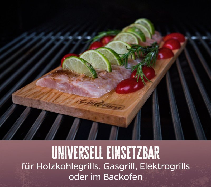 Grillfürst Räucherbretter Erle 29 x 13 x 1cm 4er Set