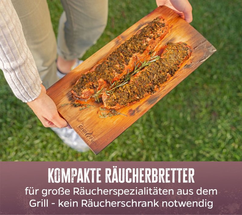 Grillfürst Räucherbretter Zeder XL 40 x 19,5 x 1,1 cm 2er Set