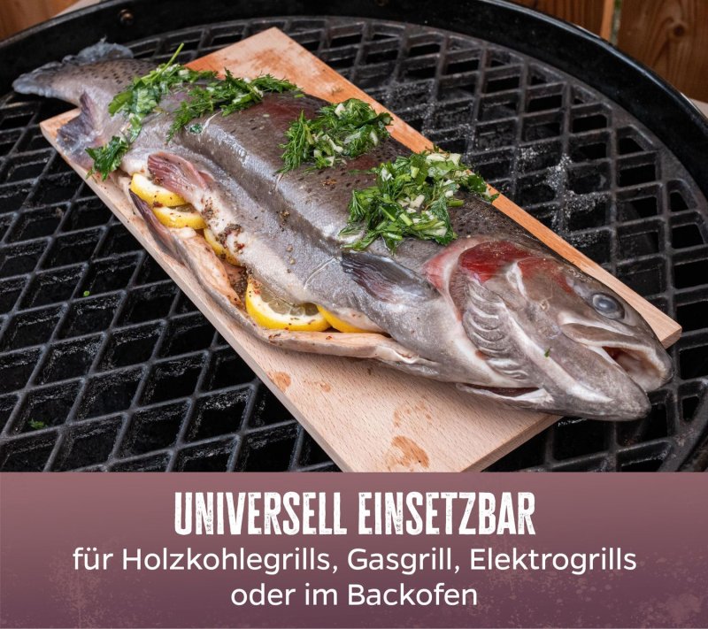 Grillfürst Räucherbretter Zeder XL 40 x 19,5 x 1,1 cm 2er Set