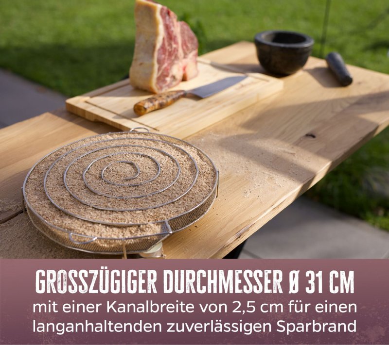 Grillfürst Kaltrauchgenerator / Räucherschnecke XXL 31cm