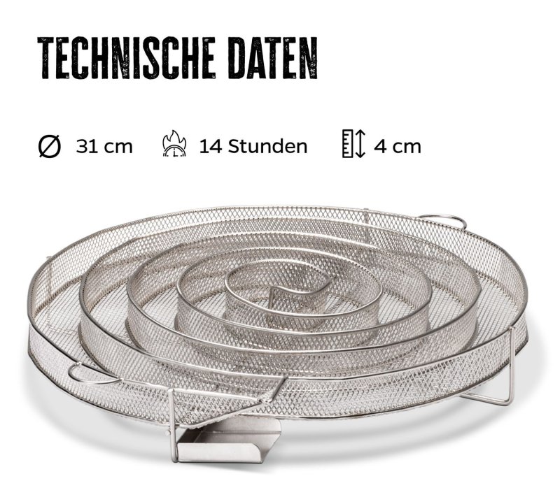 Grillfürst Kaltrauchgenerator / Räucherschnecke XXL 31cm
